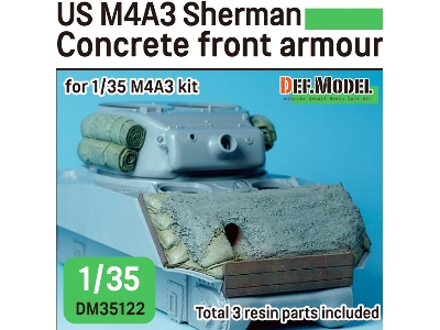 Wwii Us M4a2/A3 Sherman Concrete 47&#186; Front Armour (For 1/35 M4a2/A3 Kit) - zdjęcie 1