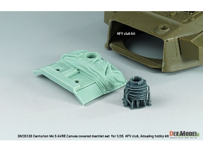 Centurion Mk.5 Avre Canvas Covered Mantlet Set (For Afv Club, Amusing Hobby Kit) - zdjęcie 9