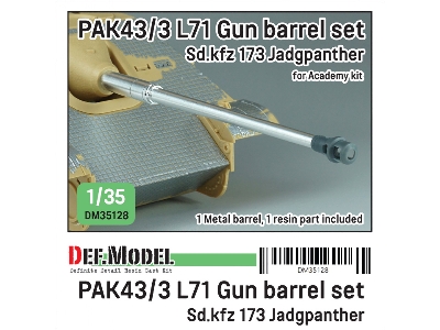 Wwii German Jagdpanther Pak43/3 L71 Gun For Academy Kit - zdjęcie 1