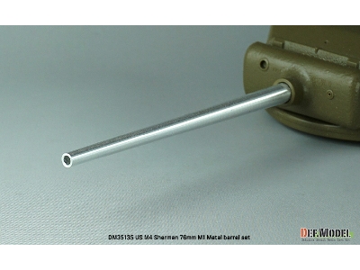 Us M4 Sherman 76mm M1 Gun Metal Barrel Set (For Asuka(Taska)/Academy/Tamiya/Zvezda/Dml) - zdjęcie 3