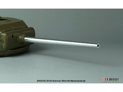 Us M4 Sherman 76mm M1 Gun Metal Barrel Set (For Asuka(Taska)/Academy/Tamiya/Zvezda/Dml) - zdjęcie 5