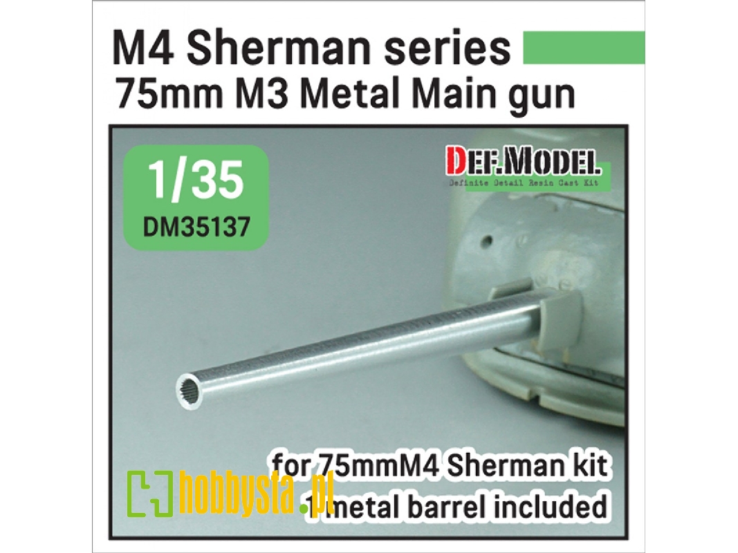M4 Sherman 75mm M3 Metal Main Gun - zdjęcie 1 M4 Sherman 75mm M3 Metal Main Gun - zdjęcie 1
