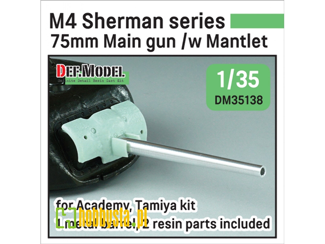 M4 Sherman 75mm Main Gun W/ Mantlet (For Academy/Tamiya) - zdjęcie 1