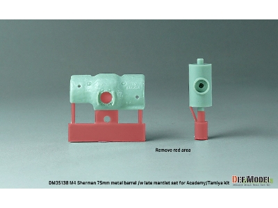 M4 Sherman 75mm Main Gun W/ Mantlet (For Academy/Tamiya) - zdjęcie 3