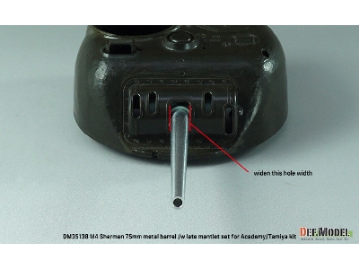 M4 Sherman 75mm Main Gun W/ Mantlet (For Academy/Tamiya) - zdjęcie 9