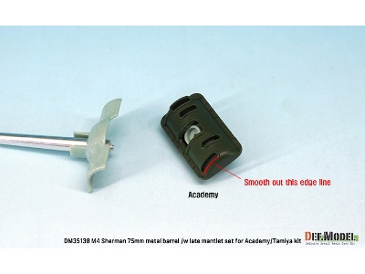 M4 Sherman 75mm Main Gun W/ Mantlet (For Academy/Tamiya) - zdjęcie 10