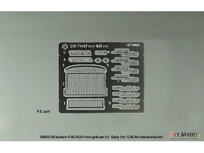 Modern Fj43 Suv - Front Grill Set (1) Early (For Ak Interactive) - zdjęcie 5