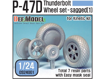 P-47d Thunder Bolt Wheel Set 1 (For Kinetic 1/24) - zdjęcie 1