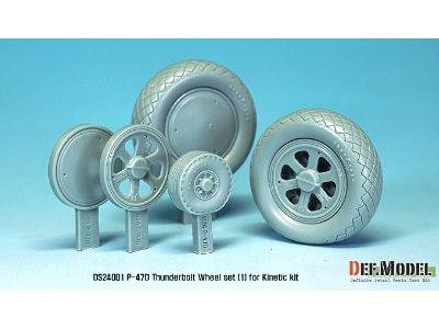 P-47d Thunder Bolt Wheel Set 1 (For Kinetic 1/24) - zdjęcie 2
