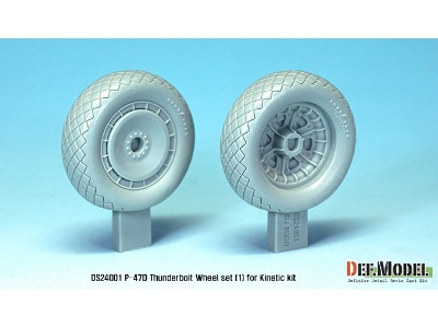 P-47d Thunder Bolt Wheel Set 1 (For Kinetic 1/24) - zdjęcie 3
