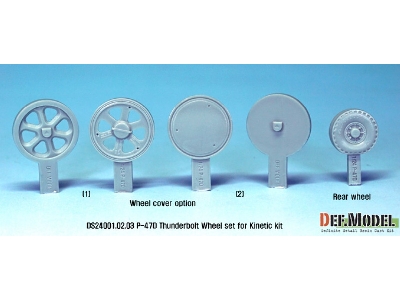 P-47d Thunder Bolt Wheel Set 1 (For Kinetic 1/24) - zdjęcie 5