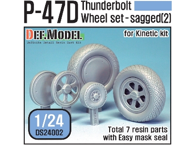 P-47d Thunder Bolt Wheel Set 2 (For Kinetic 1/24) - zdjęcie 1