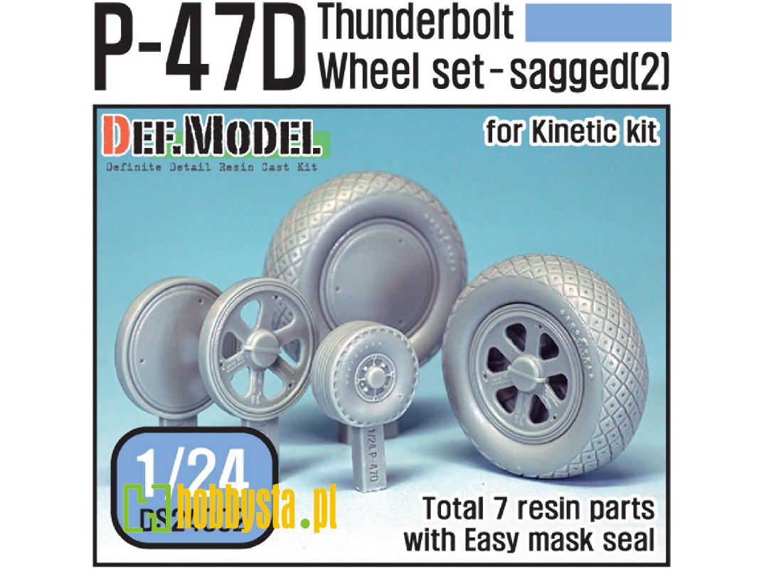 P-47d Thunder Bolt Wheel Set 2 (For Kinetic 1/24) - zdjęcie 1