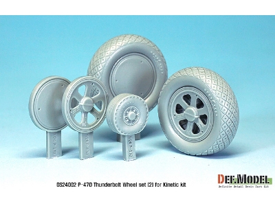 P-47d Thunder Bolt Wheel Set 2 (For Kinetic 1/24) - zdjęcie 2