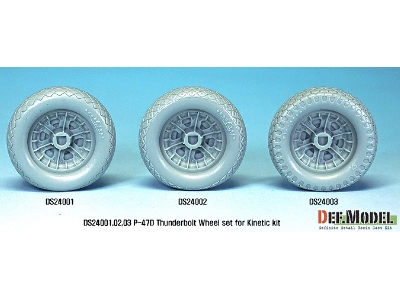 P-47d Thunder Bolt Wheel Set 2 (For Kinetic 1/24) - zdjęcie 6