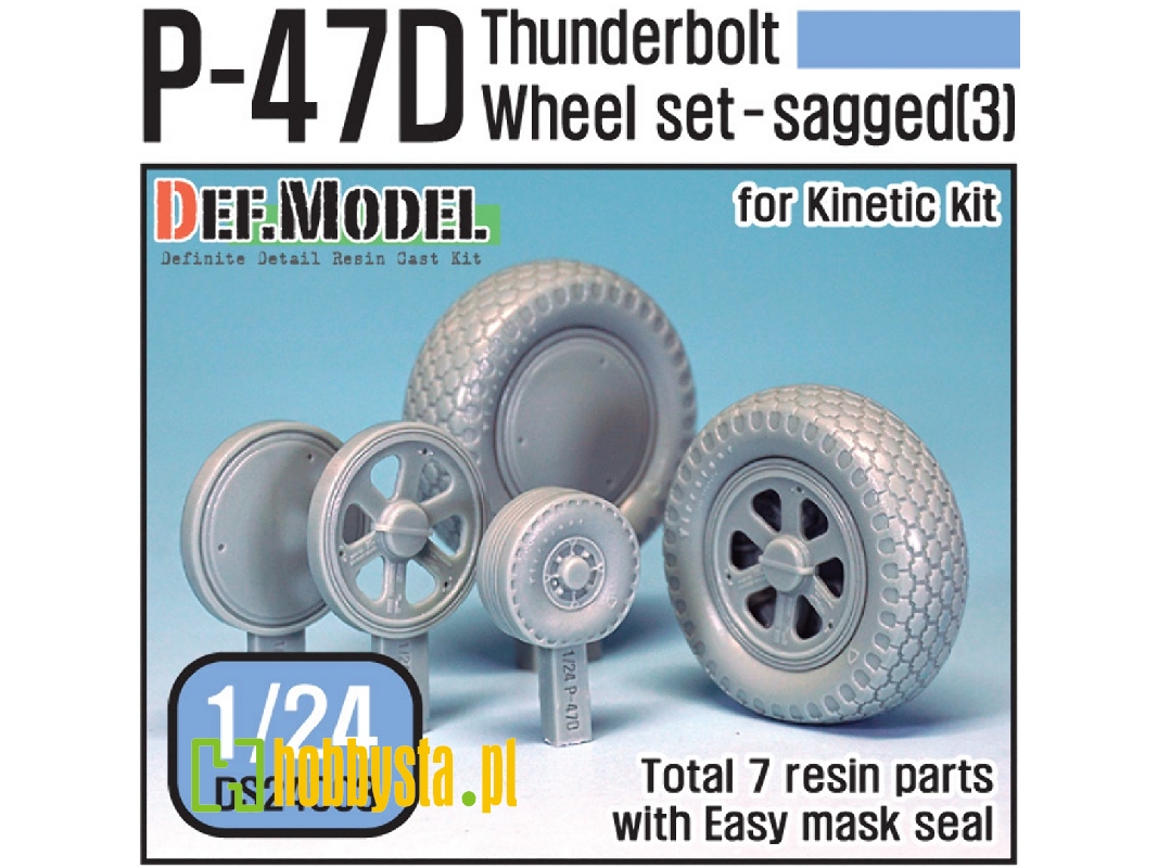 P-47d Thunder Bolt Wheel Set 3 (For Kinetic 1/24) - zdjęcie 1 P-47d Thunder Bolt Wheel Set 3 (For Kinetic 1/24) - zdjęcie 1