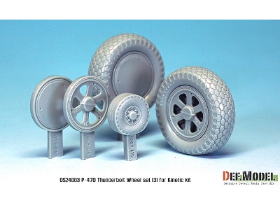 P-47d Thunder Bolt Wheel Set 3 (For Kinetic 1/24) - zdjęcie 2