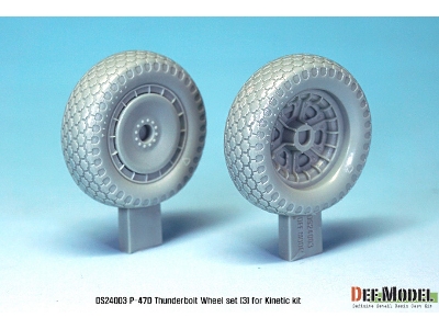 P-47d Thunder Bolt Wheel Set 3 (For Kinetic 1/24) - zdjęcie 3