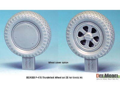 P-47d Thunder Bolt Wheel Set 3 (For Kinetic 1/24) - zdjęcie 4