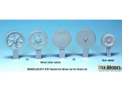 P-47d Thunder Bolt Wheel Set 3 (For Kinetic 1/24) - zdjęcie 5