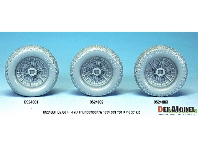 P-47d Thunder Bolt Wheel Set 3 (For Kinetic 1/24) - zdjęcie 6