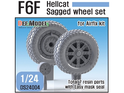 F6f Hellcat Sagged Wheel Set 1 (For Airfix 1/24) - zdjęcie 1