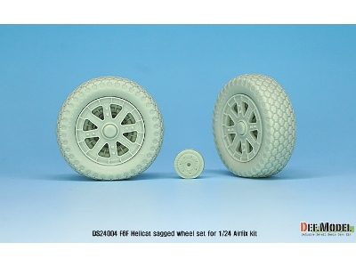 F6f Hellcat Sagged Wheel Set 1 (For Airfix 1/24) - zdjęcie 3