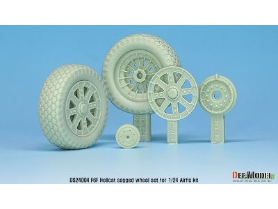 F6f Hellcat Sagged Wheel Set 1 (For Airfix 1/24) - zdjęcie 5