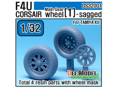 F4u-1 Corsair Wheel Set 1 (For Tamiya 1/32) - zdjęcie 1
