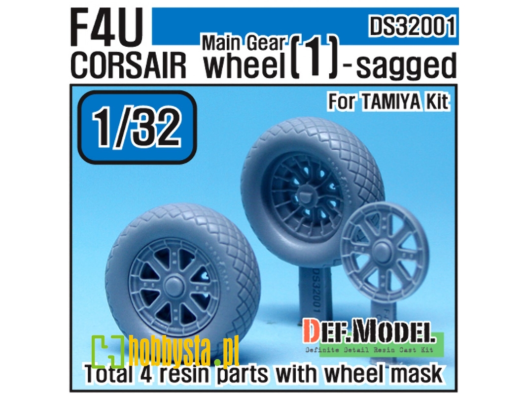 F4u-1 Corsair Wheel Set 1 (For Tamiya 1/32) - zdjęcie 1