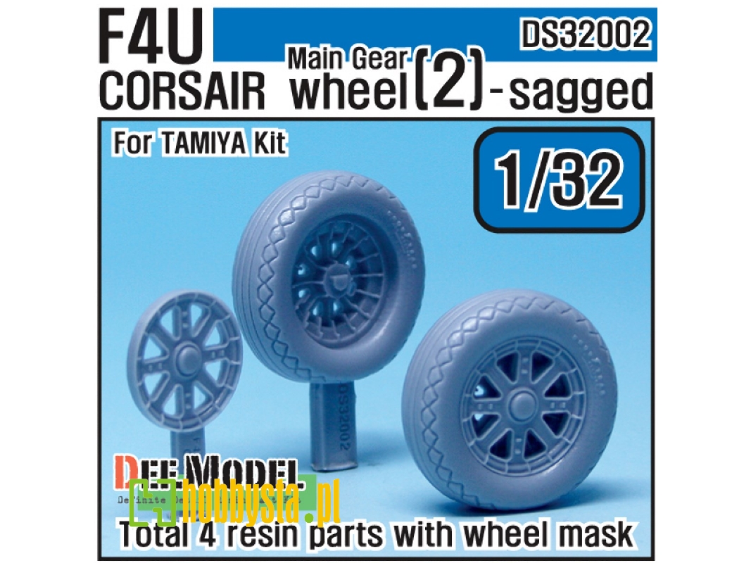 F4u-1 Corsair Wheel Set 2 (For Tamiya 1/32) - zdjęcie 1