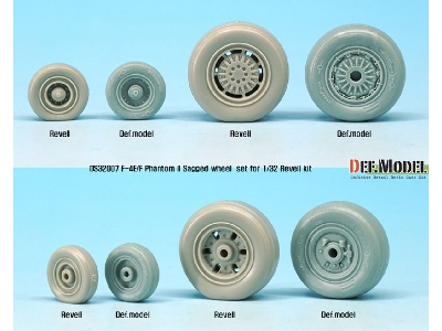 F-4e Phantom Ii Wheel Set (For Revell 1/32) - zdjęcie 4