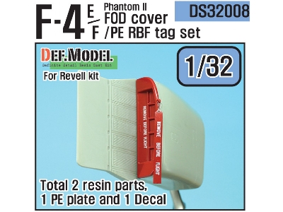 F-4e Phantom Ii Fod Cover + Pe Rbf Tag Set (For Revell 1/32) - zdjęcie 1