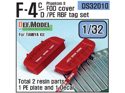 F-4c/D Phantom Ii Fod Cover + Pe Rbf Tag Set (For Tamiya 1/32) - zdjęcie 1