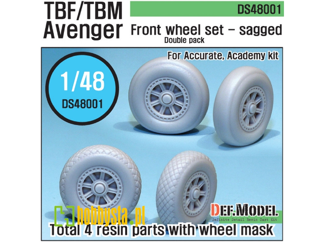 Tbf/Tbm Avenger Sagged Wheel Set (For A.M. 1/48) - zdjęcie 1
