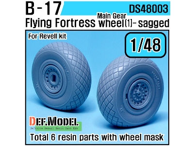 B-17f/G Flying Fortress Wheel Set 1 (For Revell 1/48) - zdjęcie 1