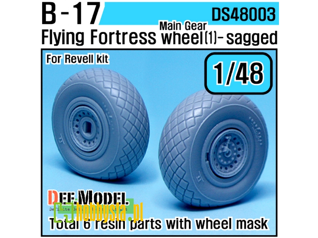 B-17f/G Flying Fortress Wheel Set 1 (For Revell 1/48) - zdjęcie 1