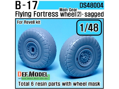 B-17f/G Flying Fortress Wheel Set 2 (For Revell 1/48) - zdjęcie 1