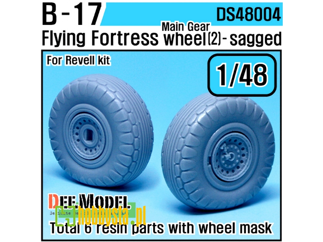 B-17f/G Flying Fortress Wheel Set 2 (For Revell 1/48) - zdjęcie 1 B-17f/G Flying Fortress Wheel Set 2 (For Revell 1/48) - zdjęcie 1