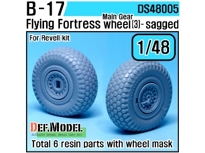 B-17f/G Flying Fortress Wheel Set 3 (For Revell 1/48) - zdjęcie 1