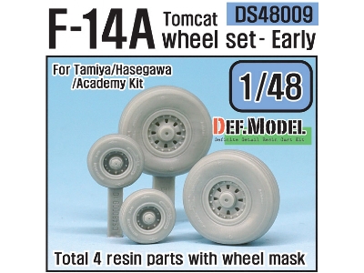 F-14a Tomcat Sagged Wheel Set- Early (For Tamiya/Hasegawa 1/48) - zdjęcie 1