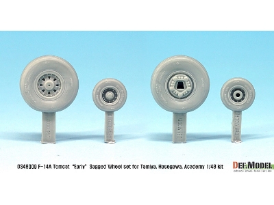 F-14a Tomcat Sagged Wheel Set- Early (For Tamiya/Hasegawa 1/48) - zdjęcie 2