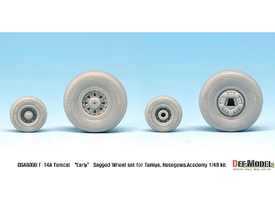 F-14a Tomcat Sagged Wheel Set- Early (For Tamiya/Hasegawa 1/48) - zdjęcie 3