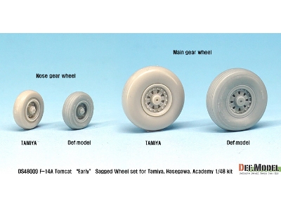 F-14a Tomcat Sagged Wheel Set- Early (For Tamiya/Hasegawa 1/48) - zdjęcie 4