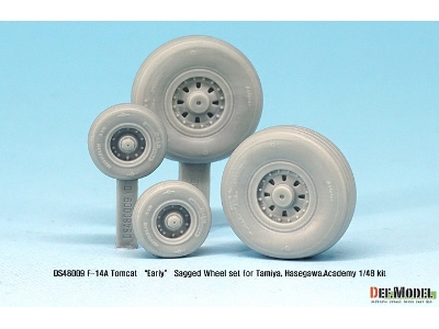 F-14a Tomcat Sagged Wheel Set- Early (For Tamiya/Hasegawa 1/48) - zdjęcie 5