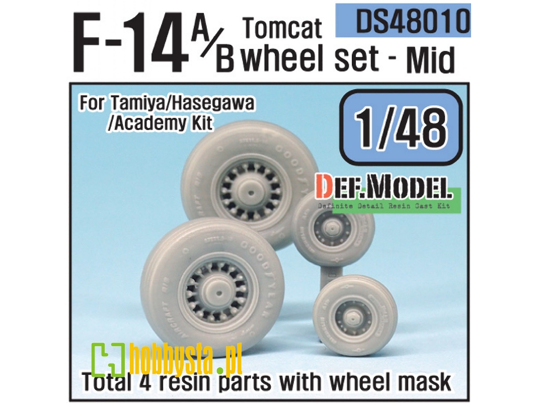 F-14a/B Tomcat Sagged Wheel Set- Mid. (For Tamiya/Hasegawa 1/48) - zdjęcie 1 F-14a/B Tomcat Sagged Wheel Set- Mid. (For Tamiya/Hasegawa 1/48) - zdjęcie 1