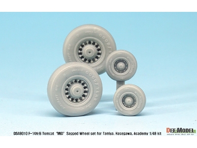 F-14a/B Tomcat Sagged Wheel Set- Mid. (For Tamiya/Hasegawa 1/48) - zdjęcie 3