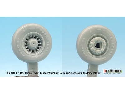 F-14a/B Tomcat Sagged Wheel Set- Mid. (For Tamiya/Hasegawa 1/48) - zdjęcie 5