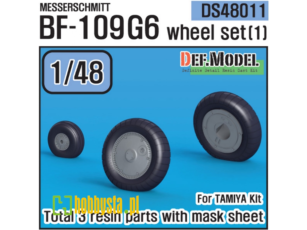 Bf109g-6 Wheel Set 1 (For Tamiya, Etc 1/48) - zdjęcie 1 Bf109g-6 Wheel Set 1 (For Tamiya, Etc 1/48) - zdjęcie 1