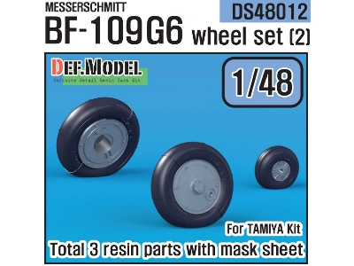 Bf109g-6 Wheel Set 2 (For Tamiyal, Etc 1/48) - zdjęcie 1